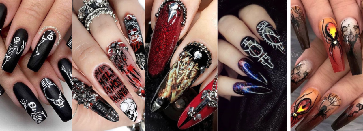 Black and Red Gothic Nail Art - wide 1