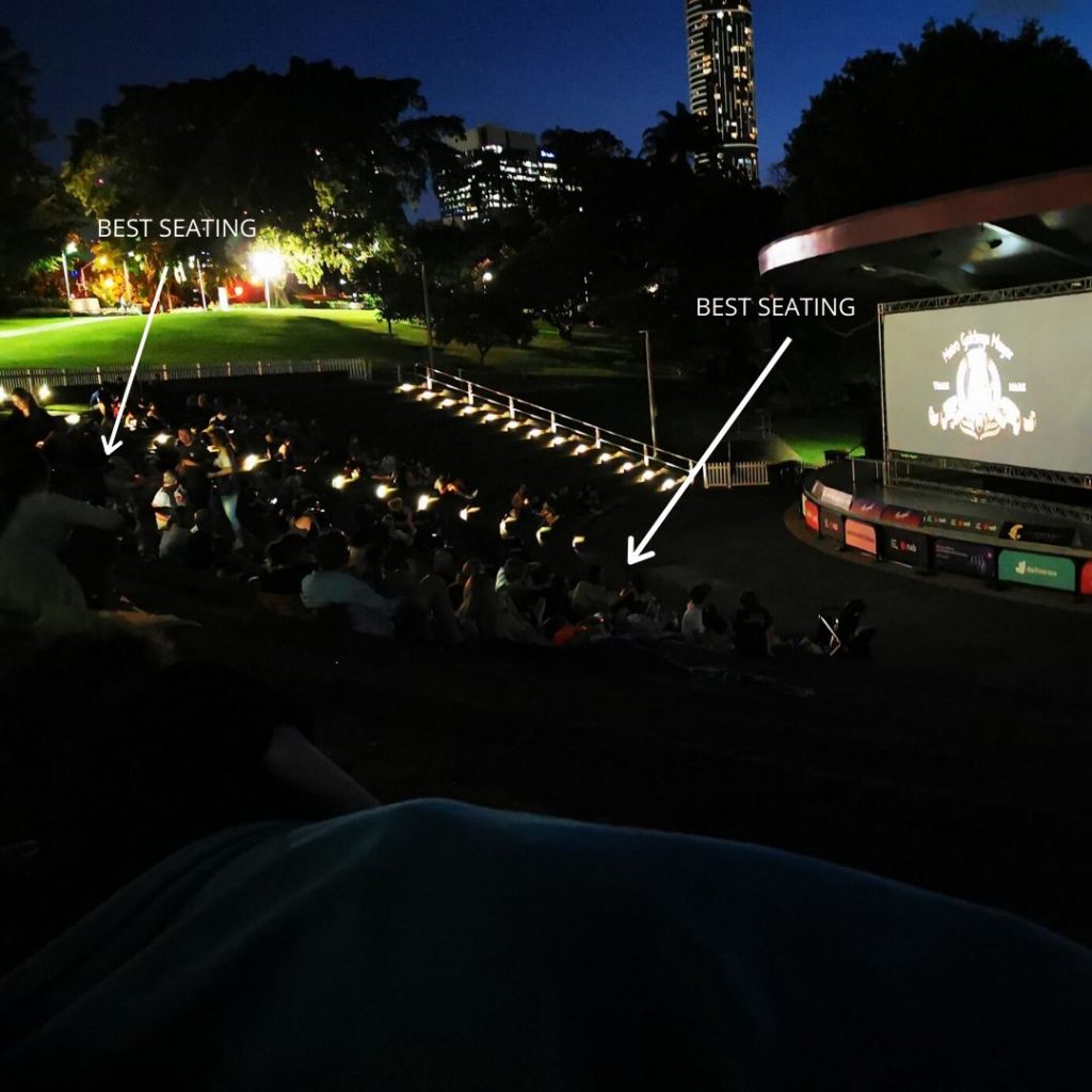 The best seating at the Moonlight Cinema - Roma Street Parklands Brisbane