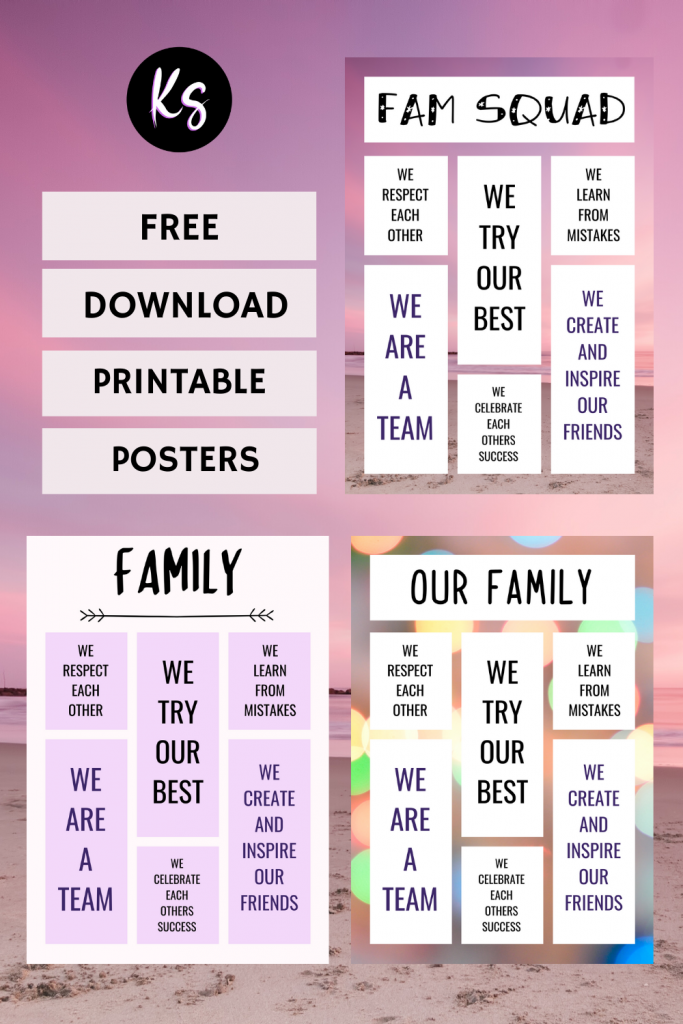 Family Quotes On A4 Posters for Free printing.
