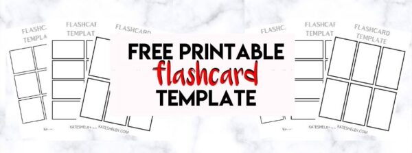 Printable Flashcard Template - Kate Shelby