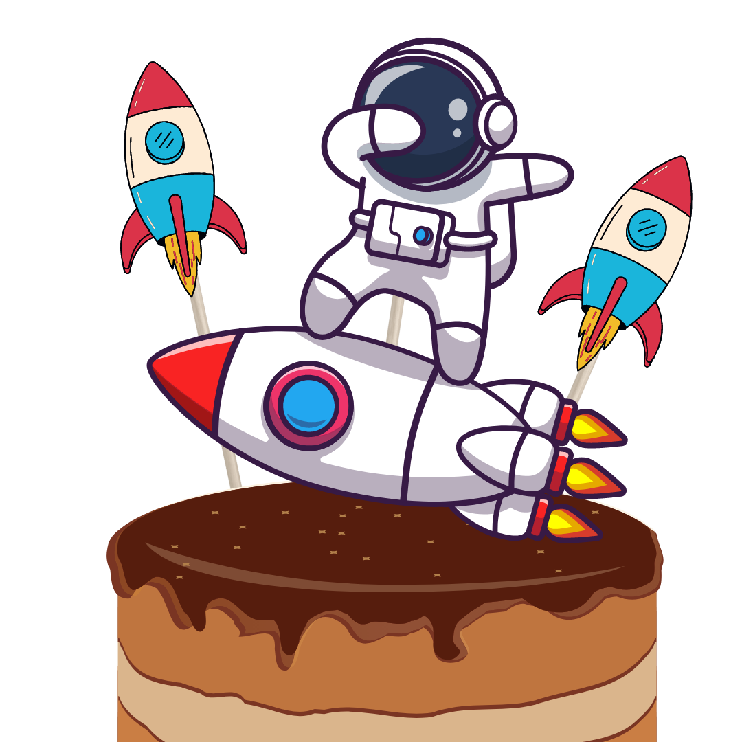 Fun Astronaut Space Rocket Cake Topper Download - SVG/PNG (Copy) - Kate ...